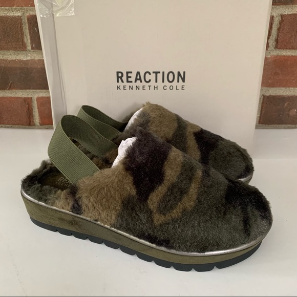 Kenneth Cole Reaction Shoes - Kenneth Cole Reaction Womens Radiate Slingback Camo Wedge Clogs US 7.5 M NEW